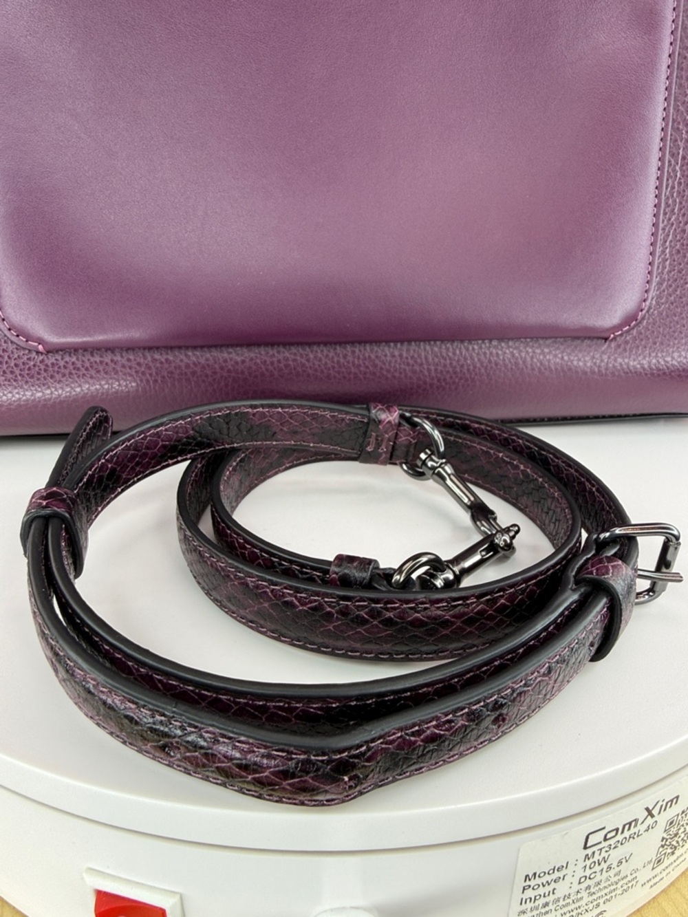 π₯COACH - Lane Mixed Leather Carryall - Boysenberry - 79U479 - Picture 3 of 12